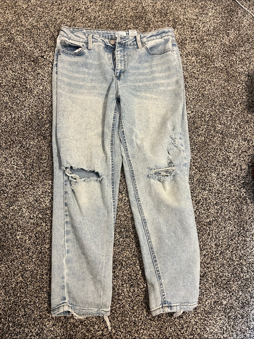 Time and Tru Light Blue Distressed Boyfriend Jeans